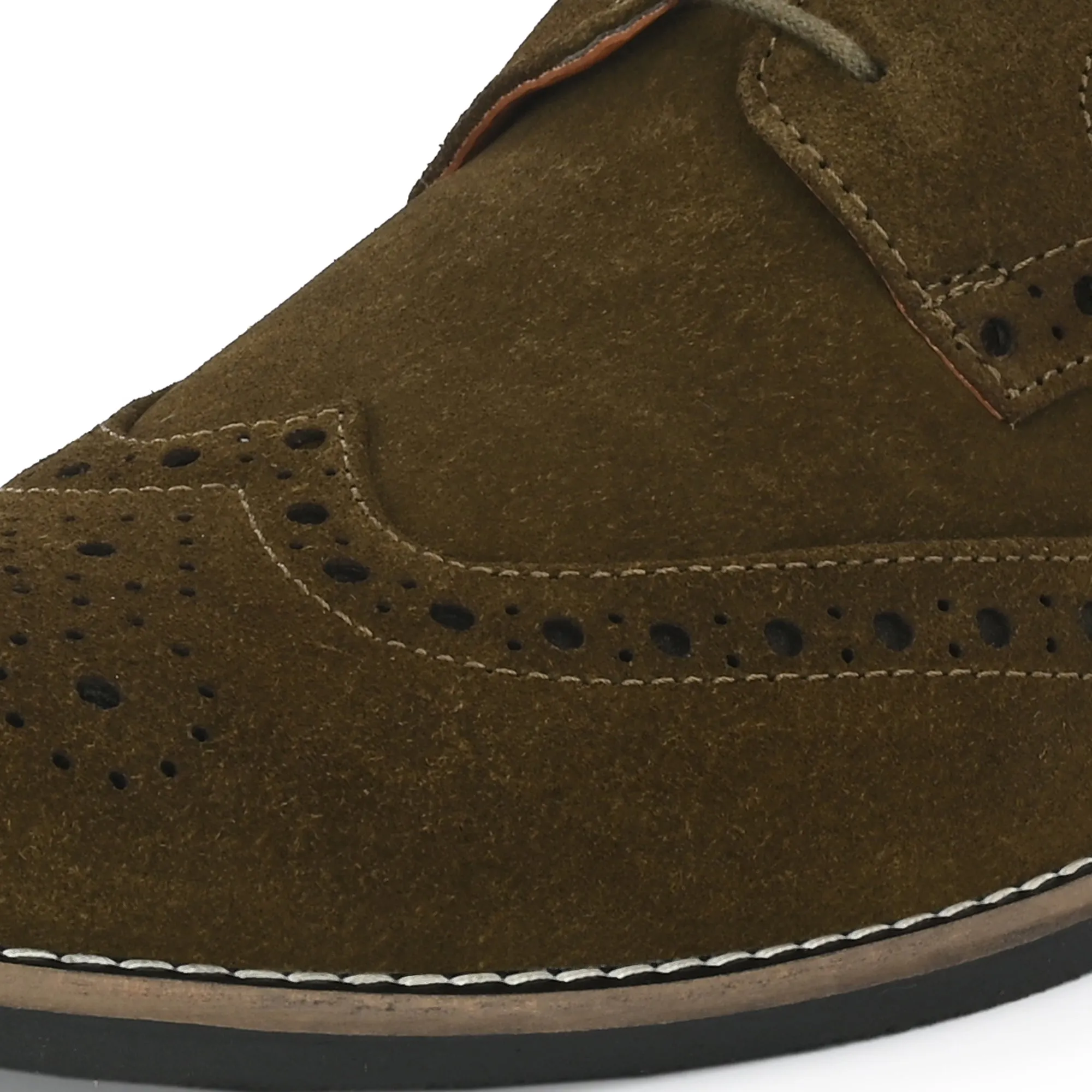 Mighty Suede Leather Brogue Derby Lace Ups