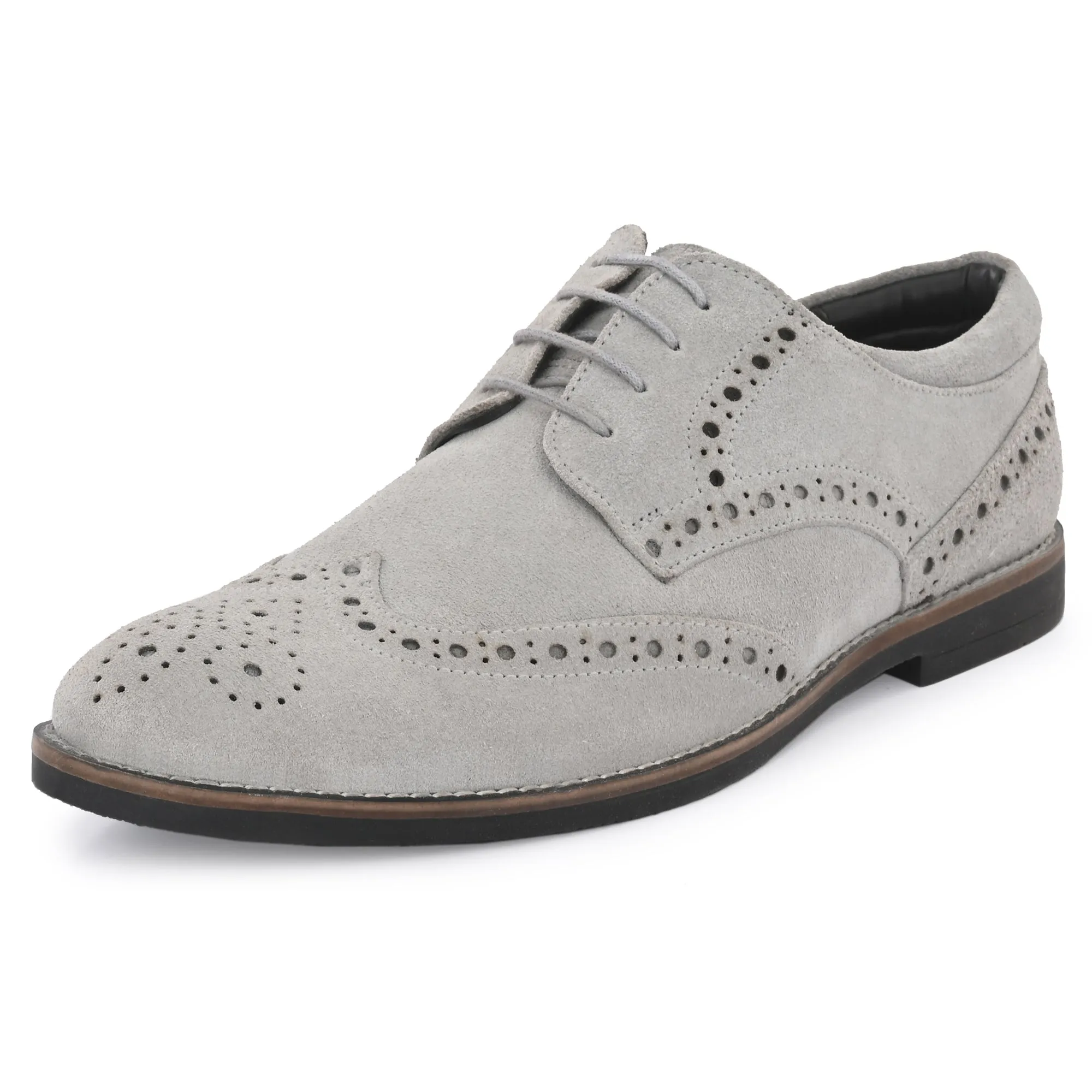 Mighty Suede Leather Brogue Derby Lace Ups