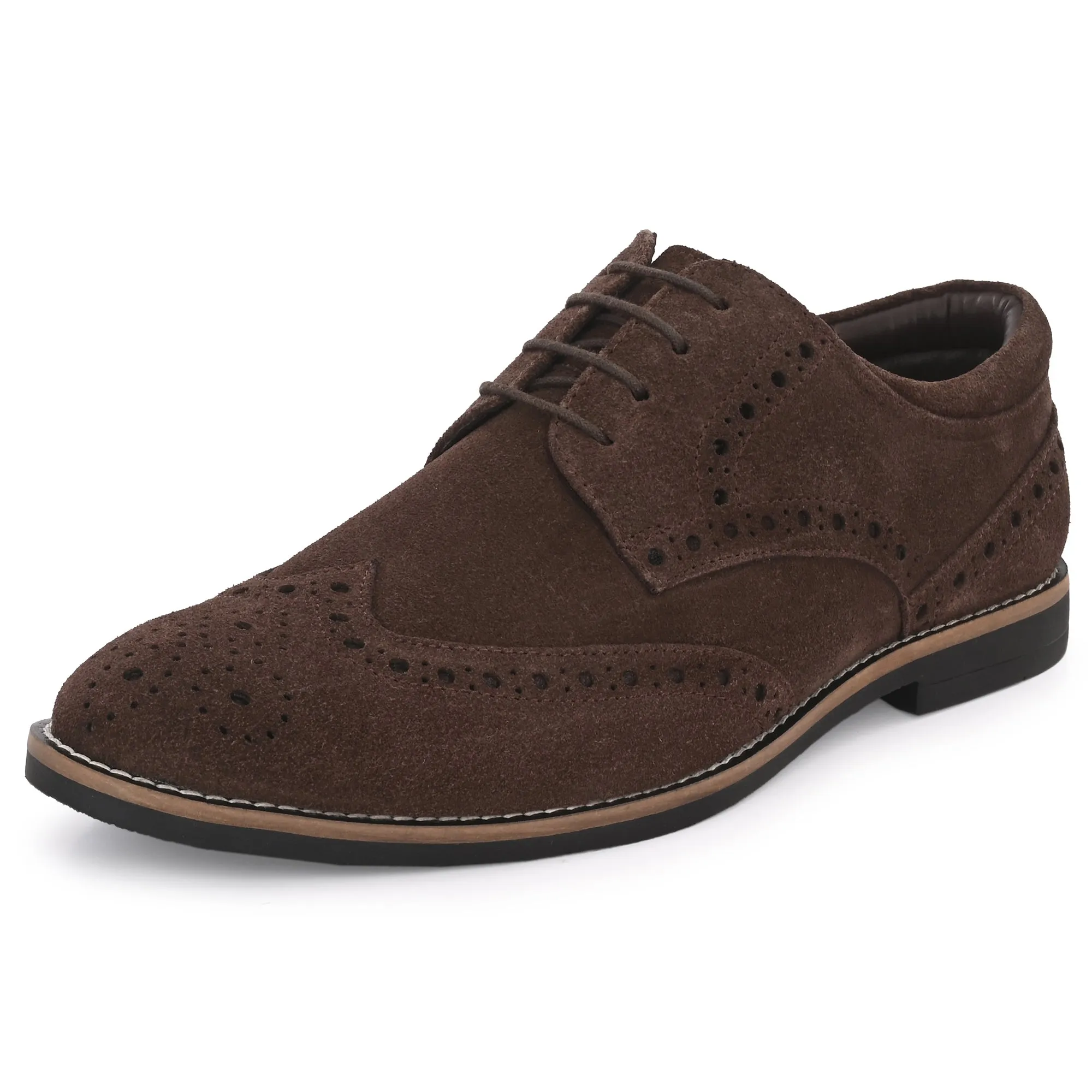 Mighty Suede Leather Brogue Derby Lace Ups