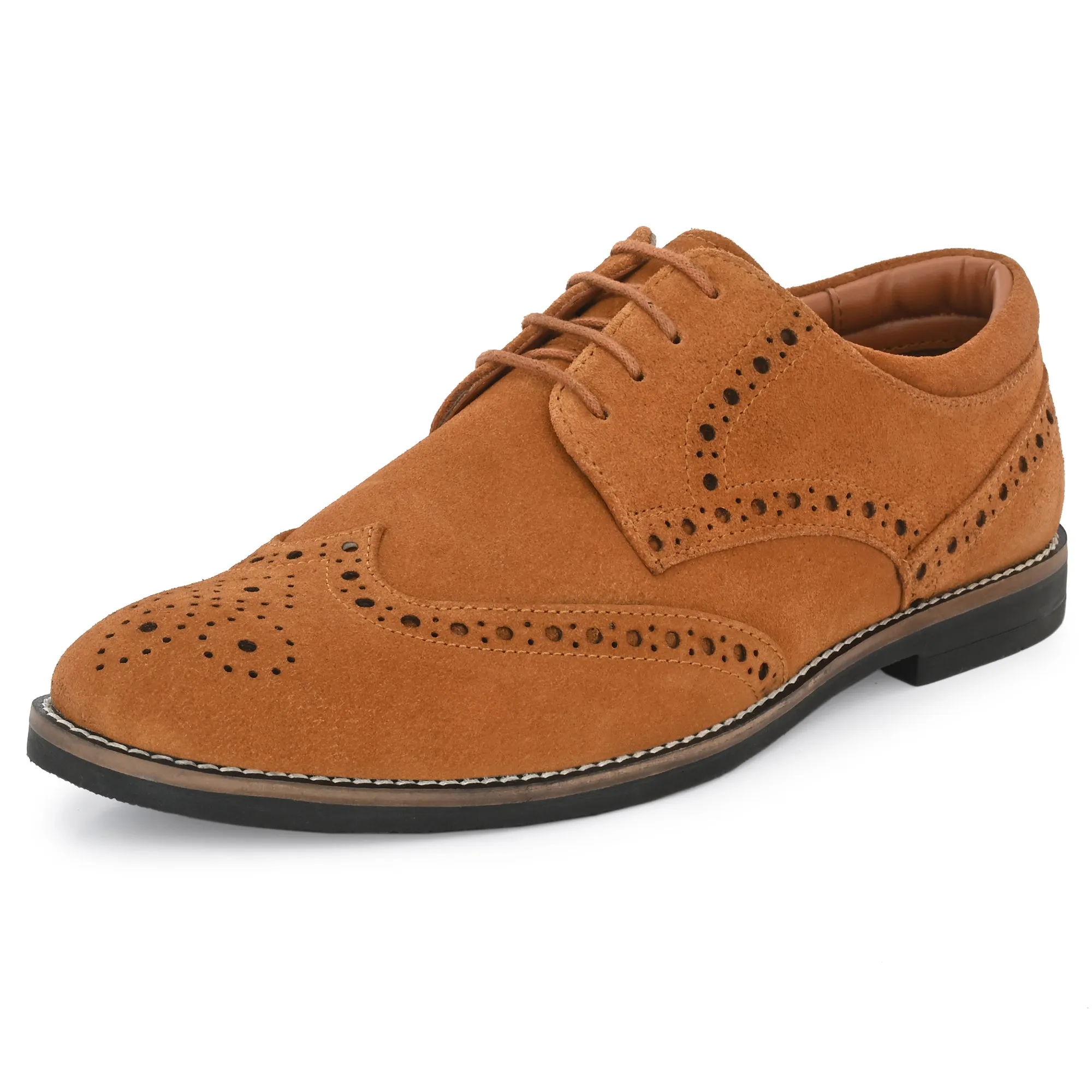 Mighty Suede Leather Brogue Derby Lace Ups