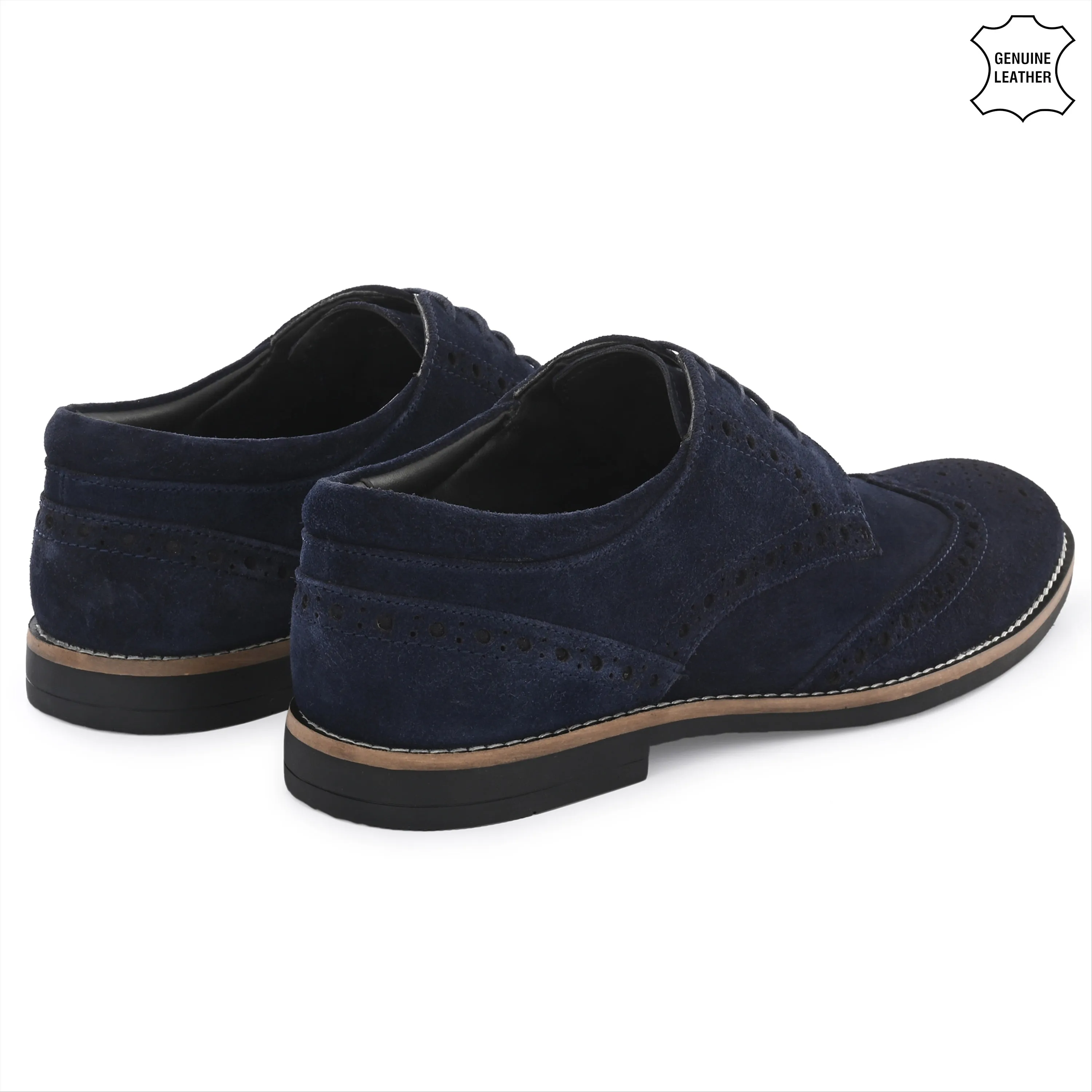 Mighty Suede Leather Brogue Derby Lace Ups