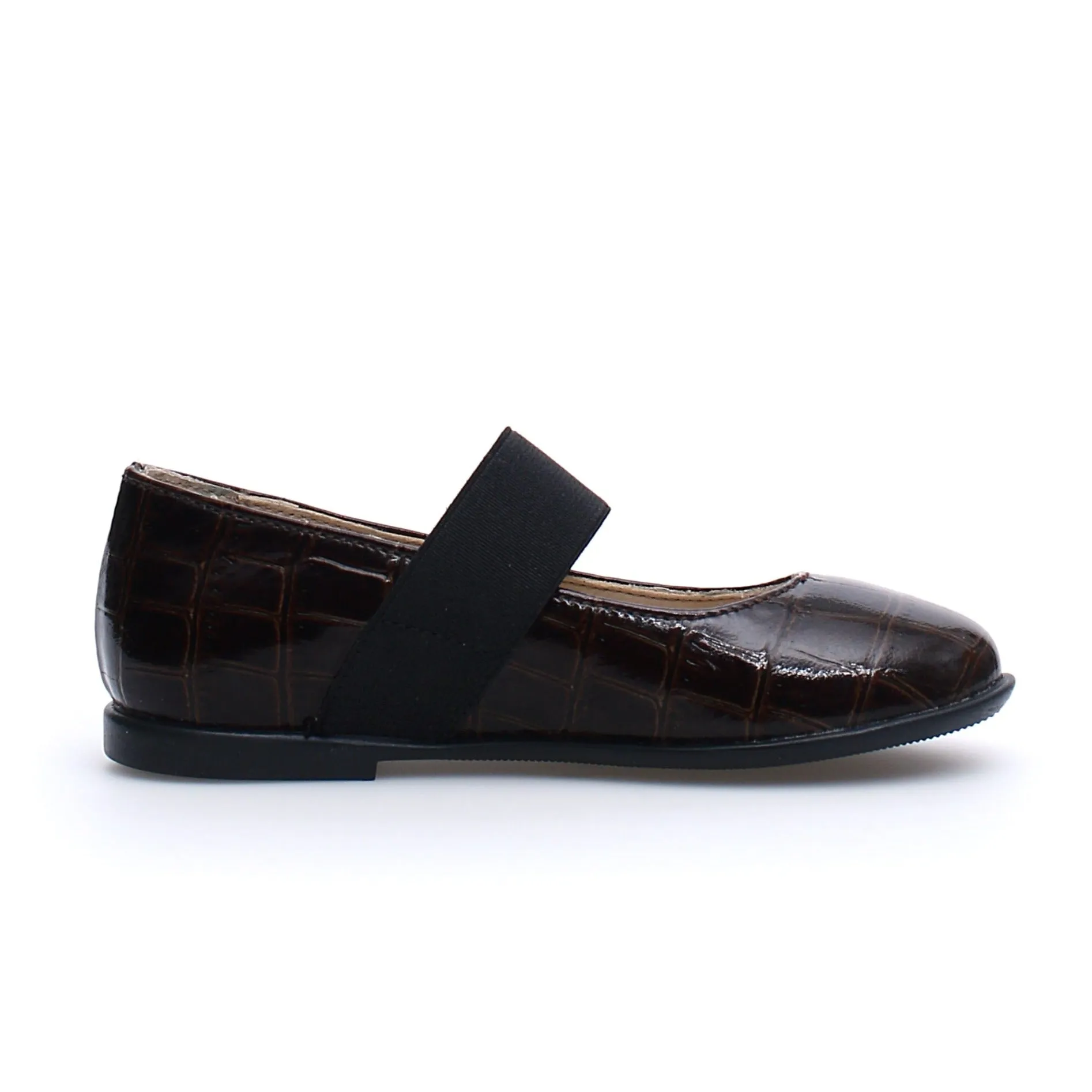 Naturino Girl's Biella Flat Shoes - Dark Brown