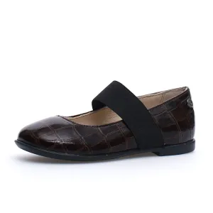 Naturino Girl's Biella Flat Shoes - Dark Brown