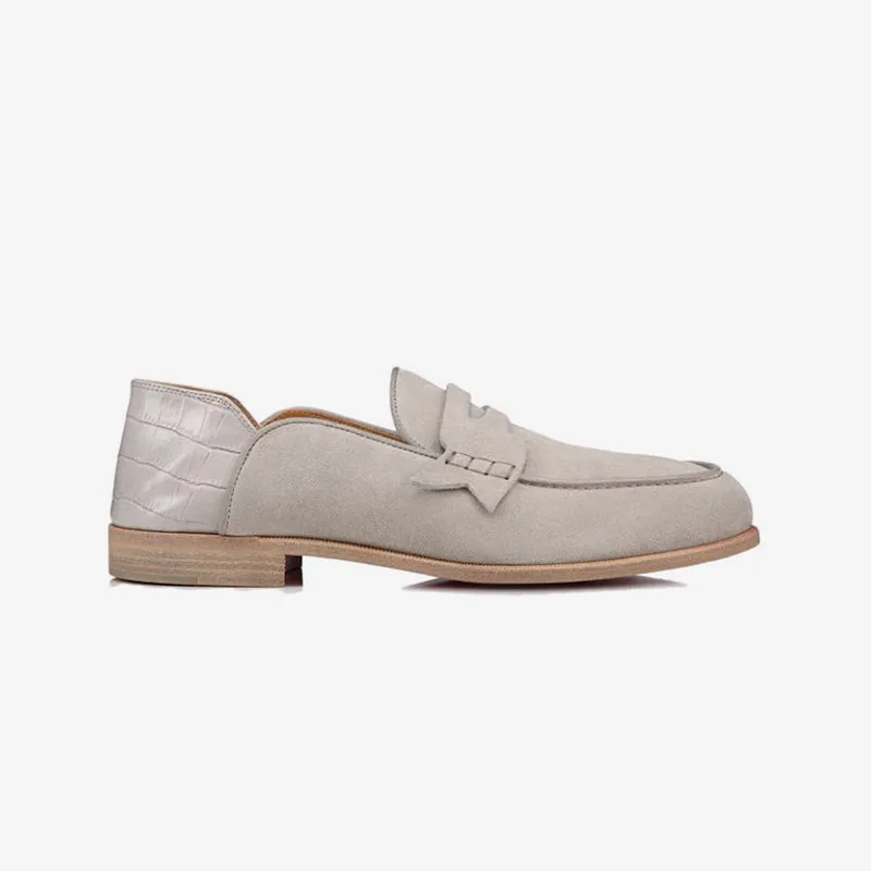 No Grey Penny Leather Loafers