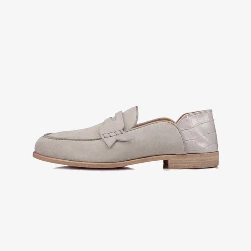 No Grey Penny Leather Loafers
