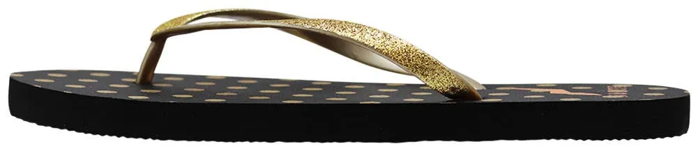 NORTY Women 5-10 Black/Gold Polka Dot Sandal 22014B