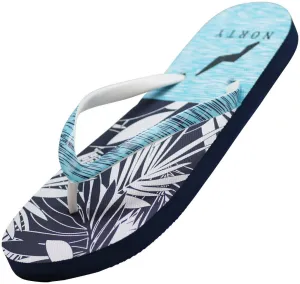 NORTY Womens 5-10 Blue Palm Trees Sandal 22010A