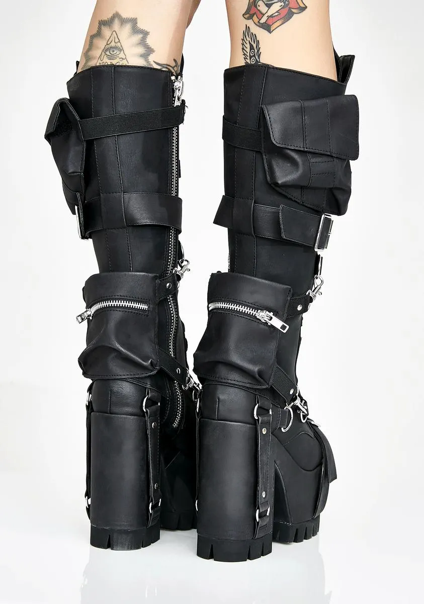 Obsidian Wasteland Buckle Boots