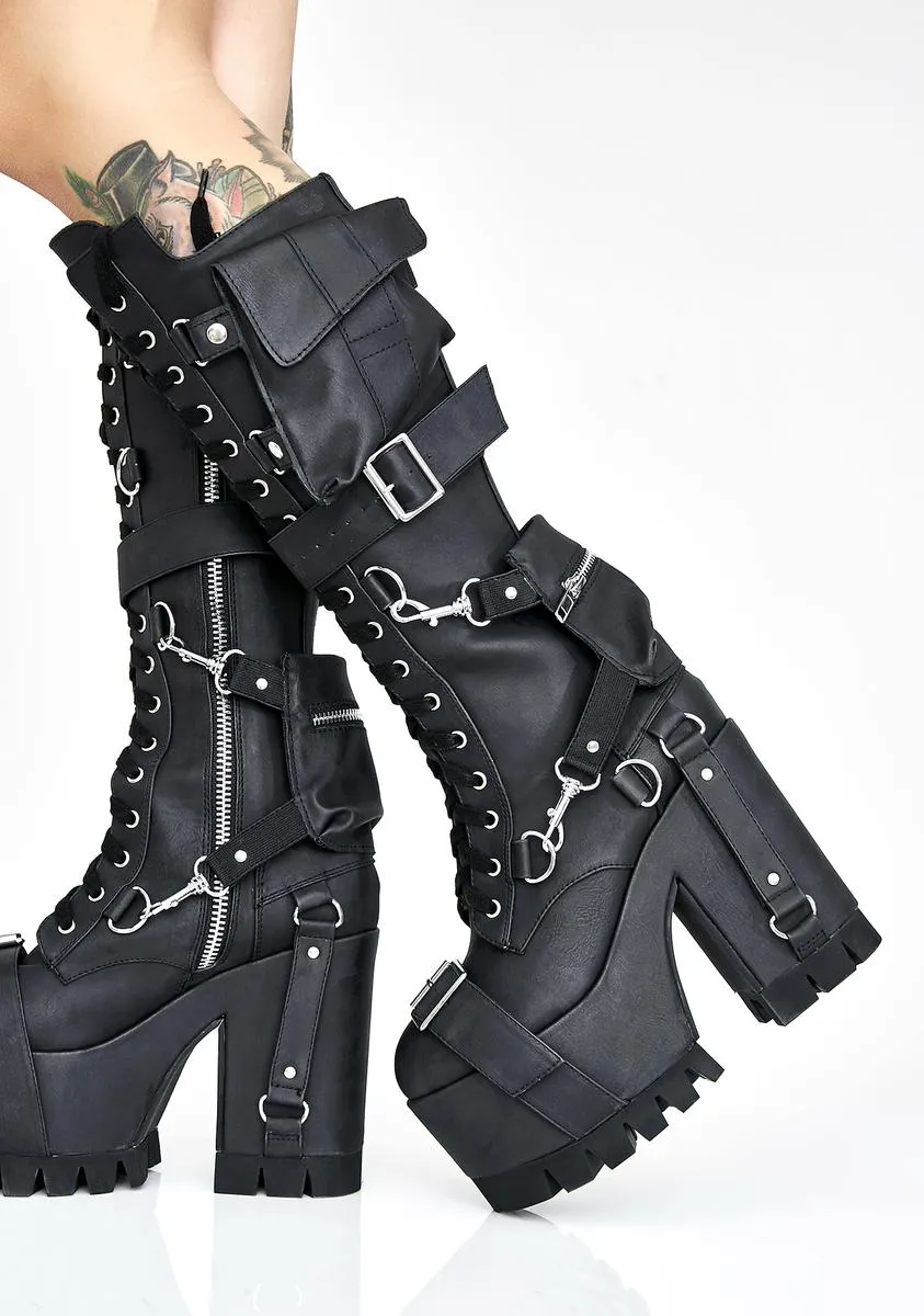 Obsidian Wasteland Buckle Boots