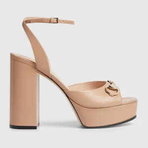 Platform leather sandal