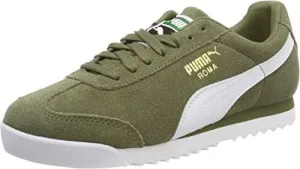 Puma Roma 365437-04 Men's Capulet Olive/White Suede Running Sneaker Shoes C1400