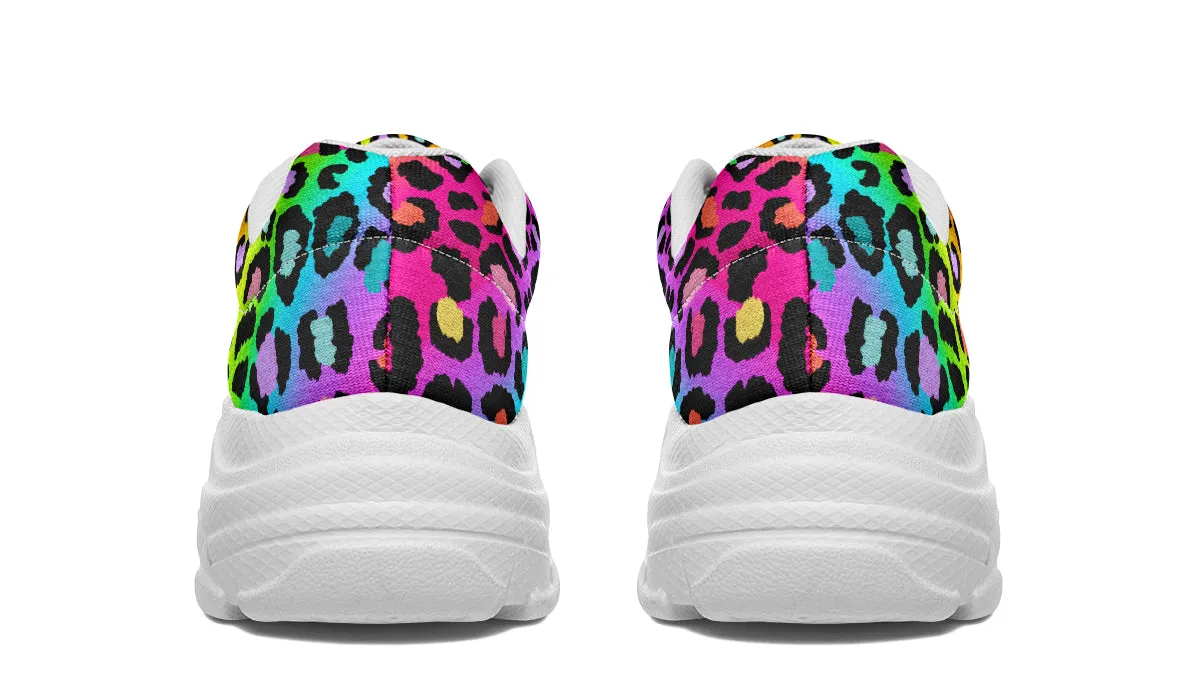 Rainbow Leopard Chunky Sneakers