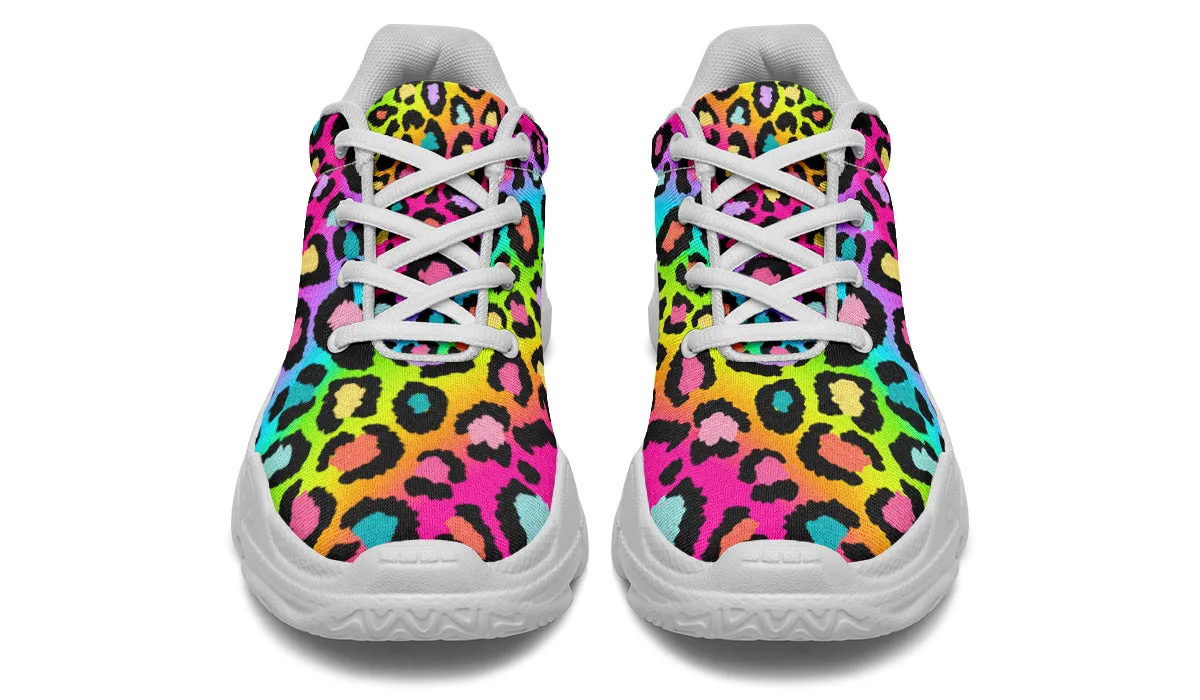 Rainbow Leopard Chunky Sneakers