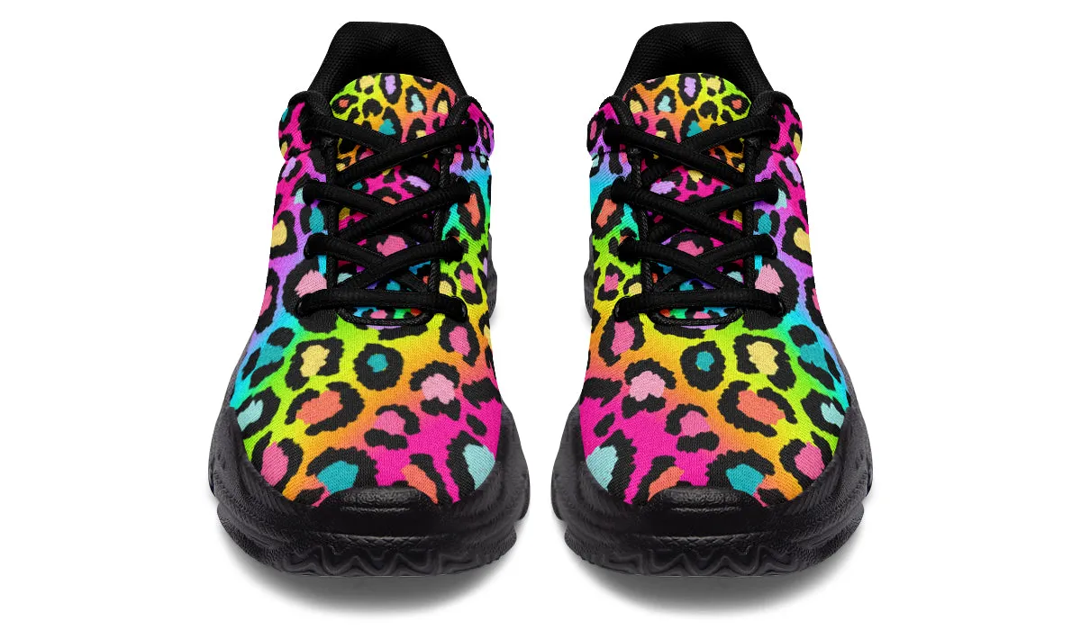 Rainbow Leopard Chunky Sneakers