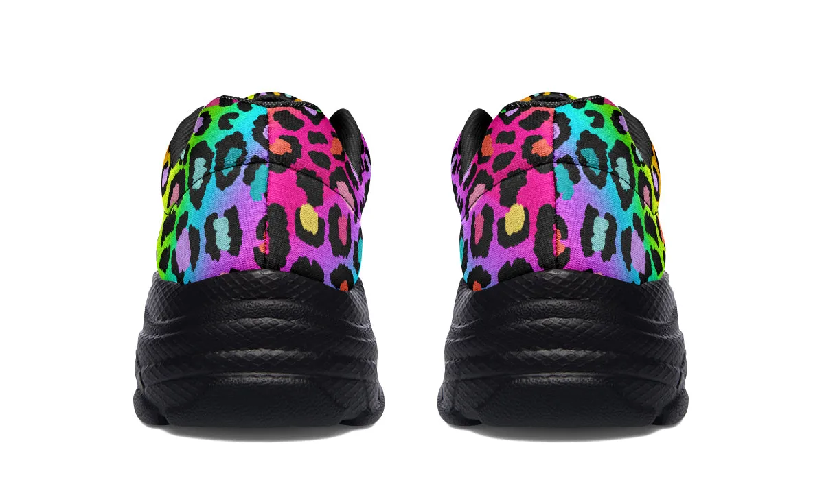Rainbow Leopard Chunky Sneakers