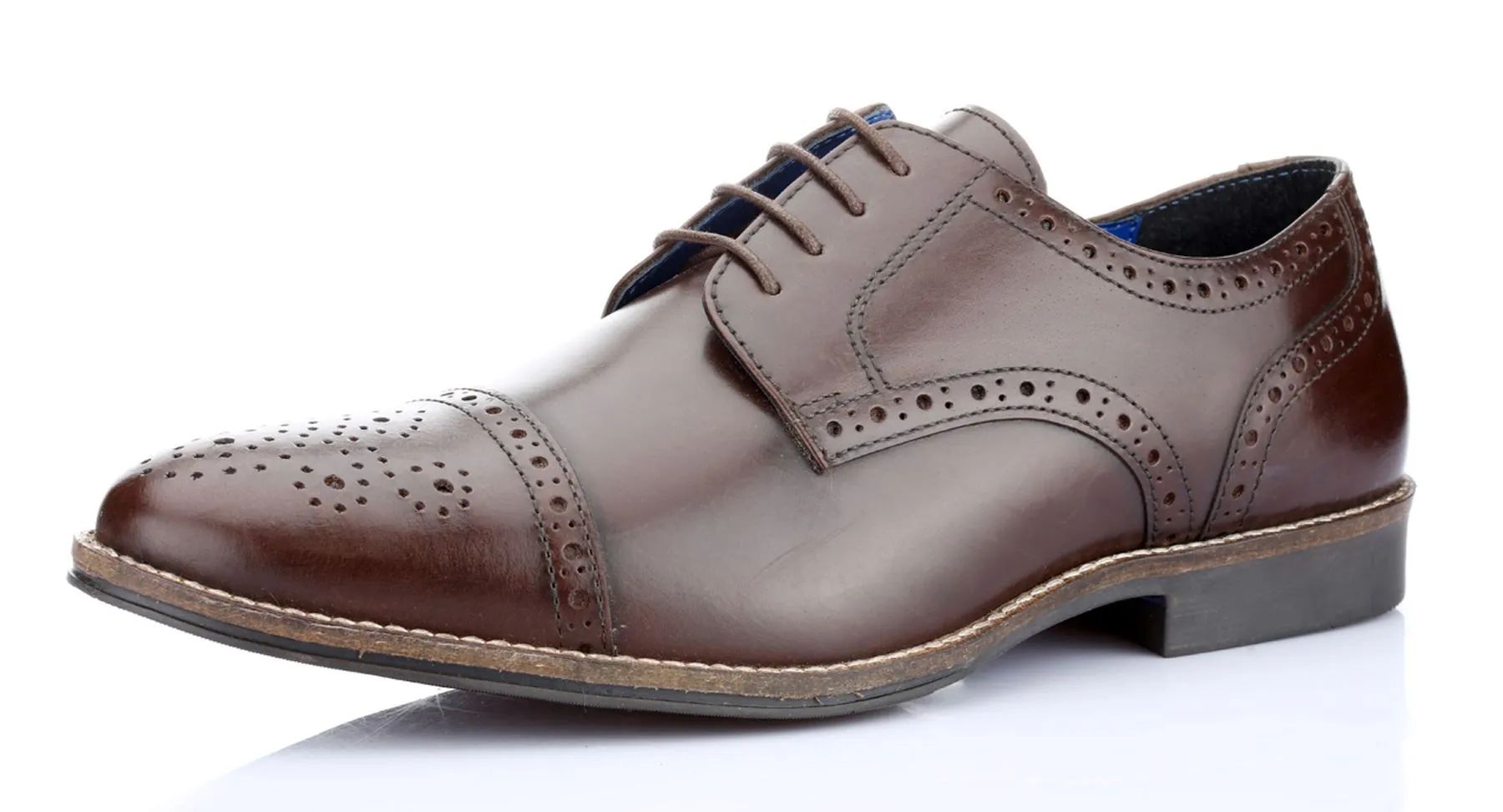 Red Tape Crick Claydon Mens Leather Lace Up Brogue Formal Shoes