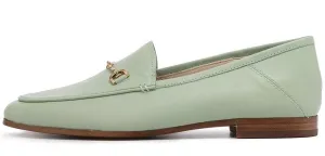 Sam Edelman Loraine Seaglass Green Leather Almond Toe Slip On Wide Loafers