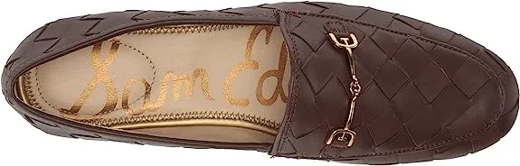 Sam Edelman Loraine Woven Dark Chocolate Leather Chain Detail Vamp Loafers