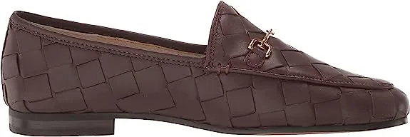 Sam Edelman Loraine Woven Dark Chocolate Leather Chain Detail Vamp Loafers