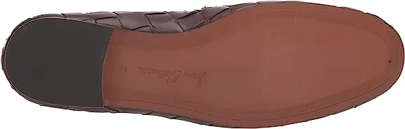 Sam Edelman Loraine Woven Dark Chocolate Leather Chain Detail Vamp Loafers