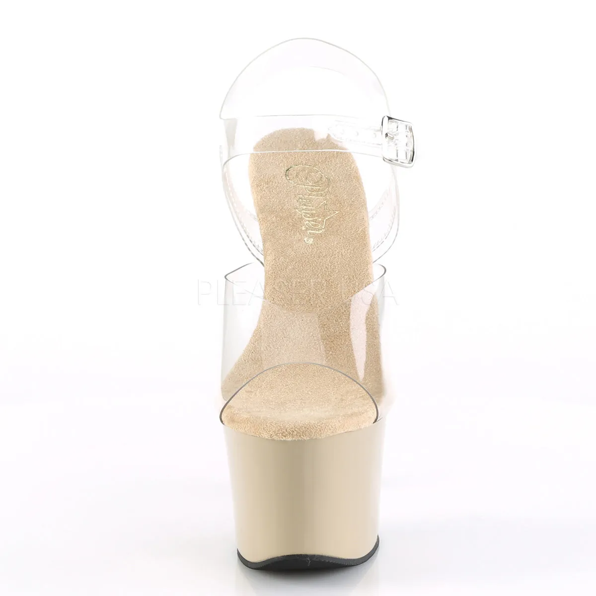 Sky-308 Cream Platform Sandals