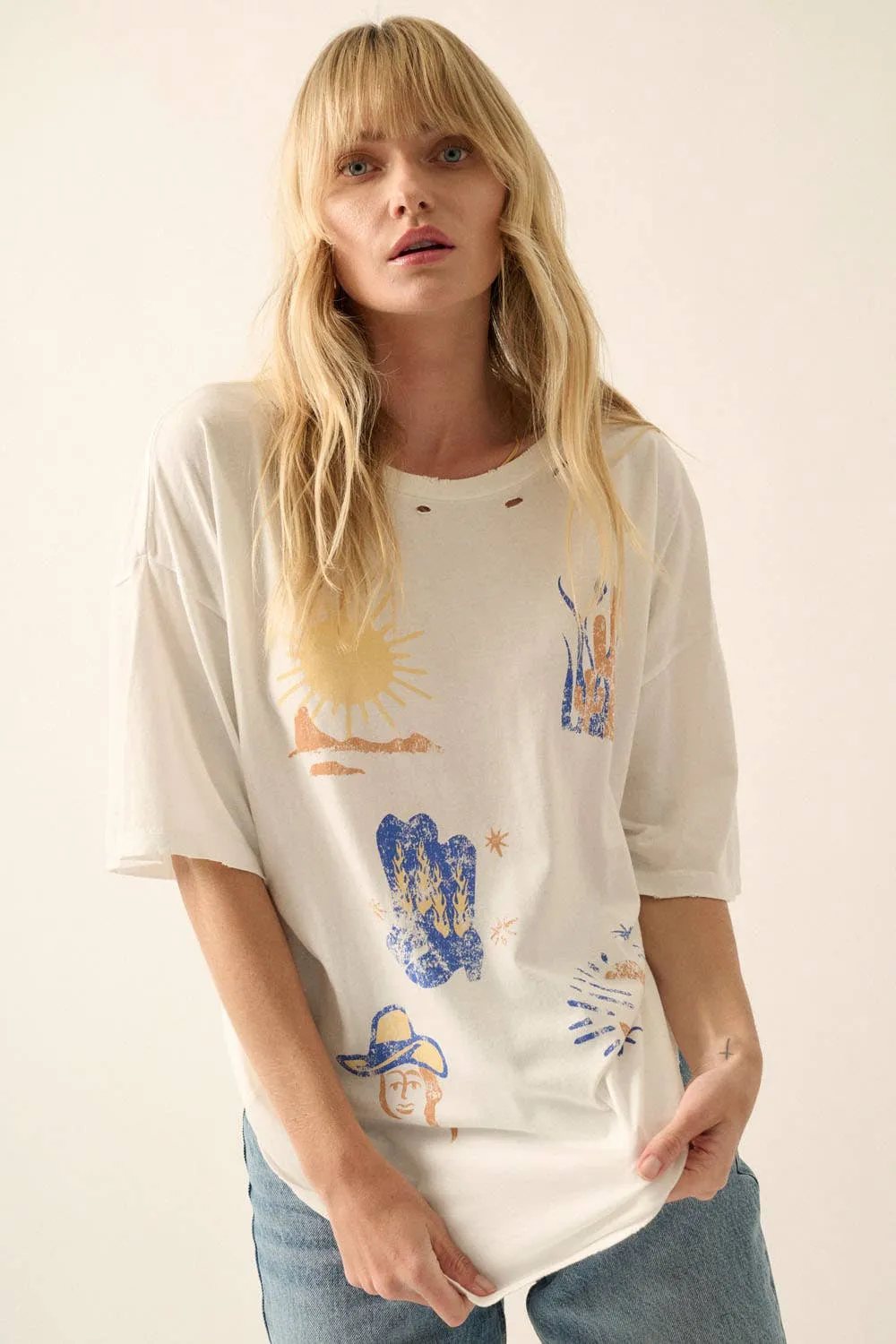 Wild Wild West Oversized Graphic Tee **FINAL SALE**