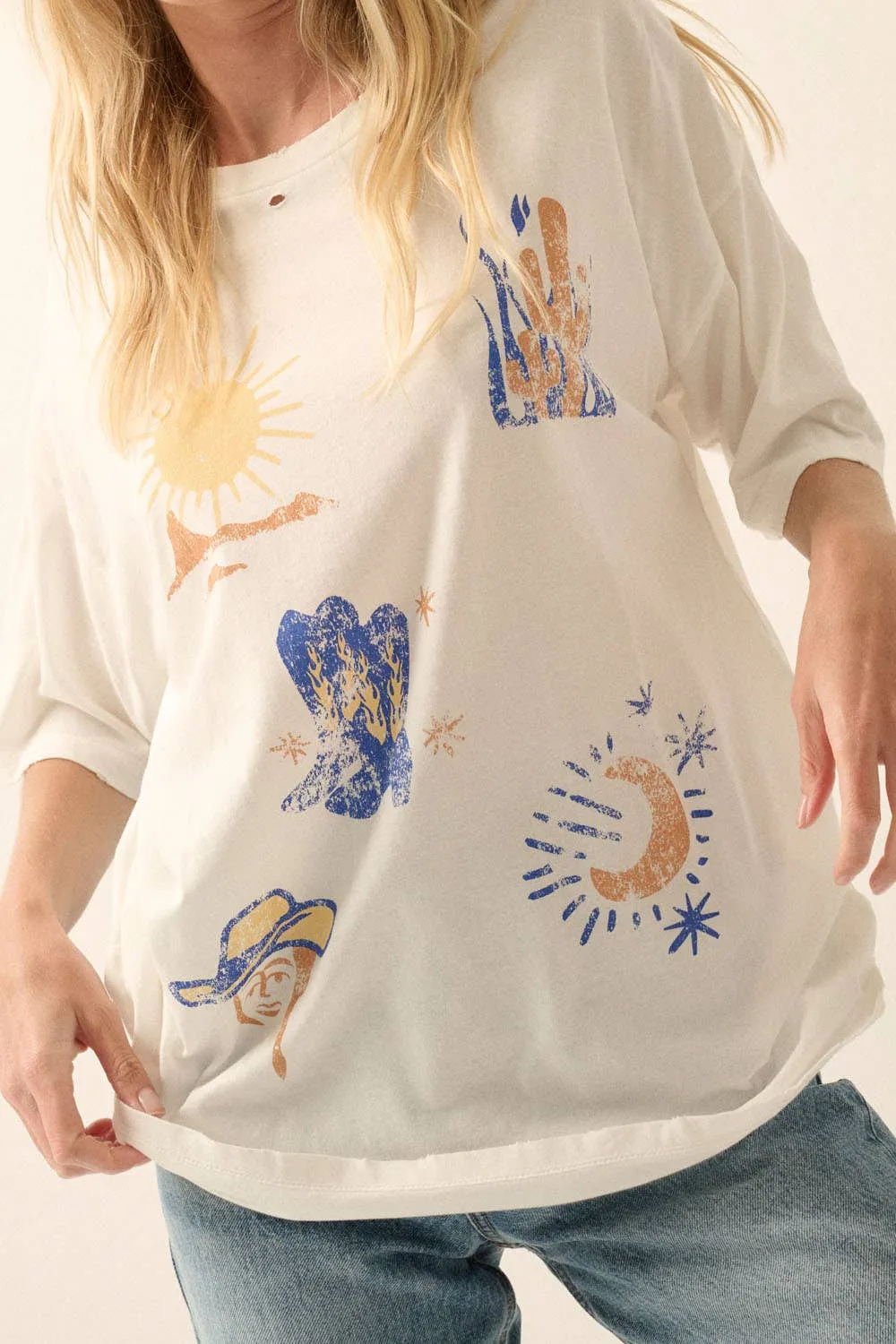 Wild Wild West Oversized Graphic Tee **FINAL SALE**