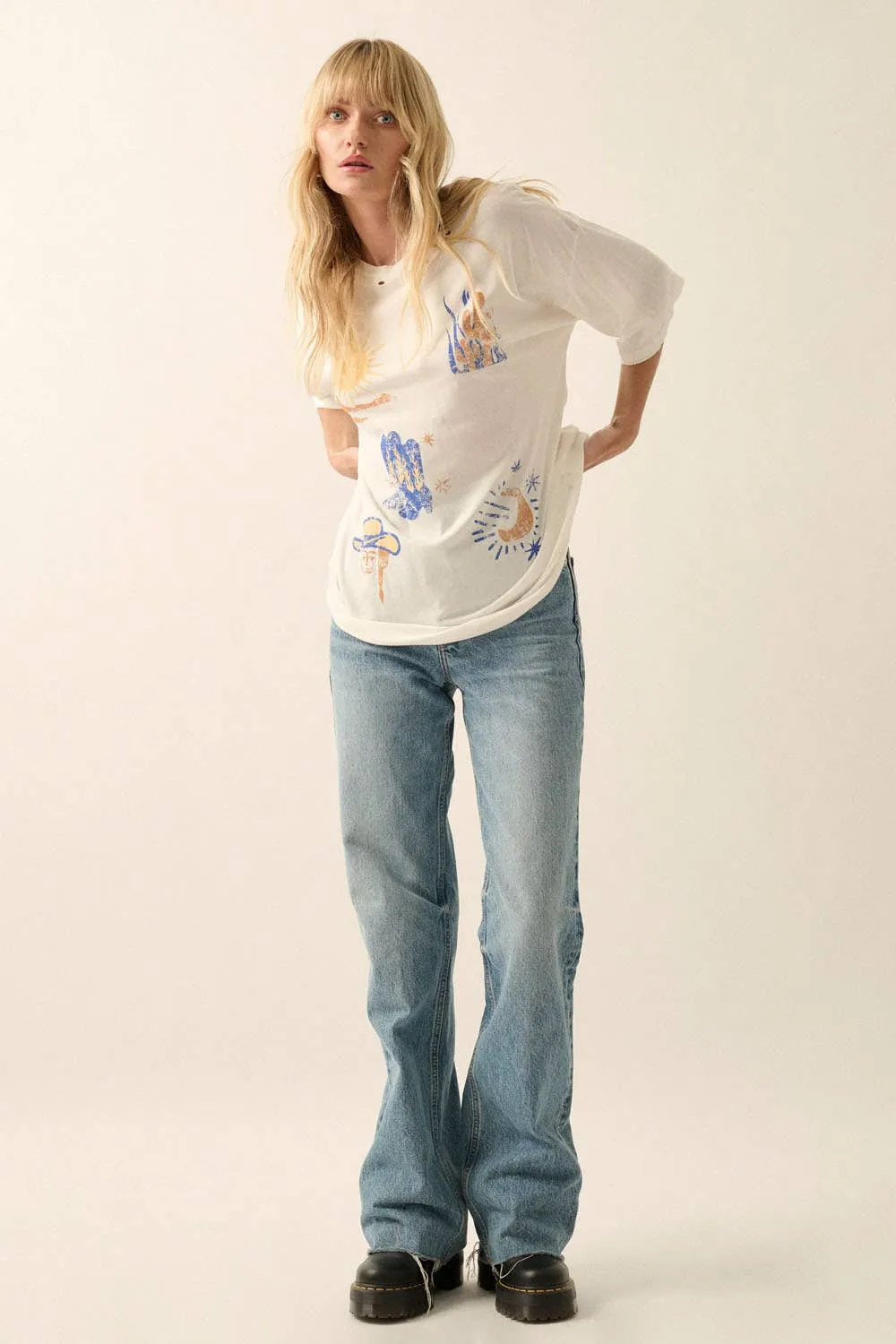 Wild Wild West Oversized Graphic Tee **FINAL SALE**